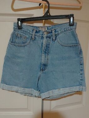 Vintage Guess Light Blue Cuffed Denim Shorts